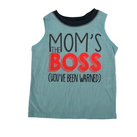 Wonderkids "Mom's The Boss (You've Been Warned)" Printed Tank Top Size 18 Months - Picture 1 of 5